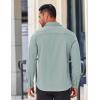 imageCOOFANDY Mens Long Sleeve Wrinkle Free Shirts Casual Button Down Stretch Dress Shirt with PocketLight Blue