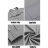 imageCOOFANDY Mens Long Sleeve Wrinkle Free Shirts Casual Button Down Stretch Dress Shirt with PocketLight Grey