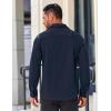 imageCOOFANDY Mens Long Sleeve Wrinkle Free Shirts Casual Button Down Stretch Dress Shirt with PocketNavy Blue