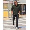 imageCOOFANDY Mens Long Sleeve Wrinkle Free Shirts Casual Button Down Stretch Dress Shirt with PocketOlive Green