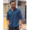 imageCOOFANDY Mens Long Sleeve Wrinkle Free Shirts Casual Button Down Stretch Dress Shirt with PocketSky Blue