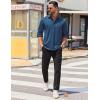 imageCOOFANDY Mens Long Sleeve Wrinkle Free Shirts Casual Button Down Stretch Dress Shirt with PocketSky Blue