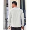imageCOOFANDY Mens Long Sleeve Wrinkle Free Shirts Casual Button Down Stretch Dress Shirt with PocketWhite