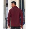 imageCOOFANDY Mens Long Sleeve Wrinkle Free Shirts Casual Button Down Stretch Dress Shirt with PocketWine Red