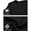 imageCOOFANDY Mens Waffle Shirt Button Down Short Sleeve Shirt Loose Fit Cuban Beach TopsBlack