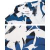 imageCOOFANDY Mens Waffle Shirt Button Down Short Sleeve Shirt Loose Fit Cuban Beach TopsBlue White