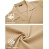 imageCOOFANDY Mens Waffle Shirt Button Down Short Sleeve Shirt Loose Fit Cuban Beach TopsDark Khaki
