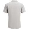 imageCOOFANDY Mens Waffle Shirt Button Down Short Sleeve Shirt Loose Fit Cuban Beach TopsLight Grey