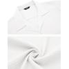imageCOOFANDY Mens Waffle Shirt Button Down Short Sleeve Shirt Loose Fit Cuban Beach TopsWhite