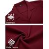 imageCOOFANDY Mens Waffle Shirt Button Down Short Sleeve Shirt Loose Fit Cuban Beach TopsWine Red