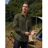 imageCOOFANDY Mens Western Cowboy Shirts Long Sleeve Cotton Casual Button Down Work Shirt with PocketsArmy Green