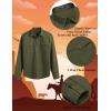 imageCOOFANDY Mens Western Cowboy Shirts Long Sleeve Cotton Casual Button Down Work Shirt with PocketsArmy Green