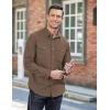 imageCOOFANDY Mens Western Cowboy Shirts Long Sleeve Cotton Casual Button Down Work Shirt with PocketsBrown