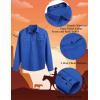 imageCOOFANDY Mens Western Cowboy Shirts Long Sleeve Cotton Casual Button Down Work Shirt with PocketsFrench Blue