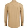 imageCOOFANDY Mens Western Cowboy Shirts Long Sleeve Cotton Casual Button Down Work Shirt with PocketsKhakitan