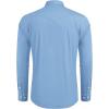 imageCOOFANDY Mens Western Cowboy Shirts Long Sleeve Cotton Casual Button Down Work Shirt with PocketsLight Blue