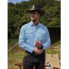 imageCOOFANDY Mens Western Cowboy Shirts Long Sleeve Cotton Casual Button Down Work Shirt with PocketsLight Blue