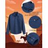 imageCOOFANDY Mens Western Cowboy Shirts Long Sleeve Cotton Casual Button Down Work Shirt with PocketsNavy Blue