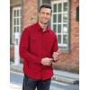 imageCOOFANDY Mens Western Cowboy Shirts Long Sleeve Cotton Casual Button Down Work Shirt with PocketsReda