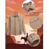 imageCOOFANDY Mens Western Cowboy Shirts Long Sleeve Cotton Casual Button Down Work Shirt with PocketsSolid Dark Khaki