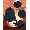imageCOOFANDY Mens Western Cowboy Shirts Long Sleeve Cotton Casual Button Down Work Shirt with PocketsSolid Deep Blue
