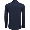 imageCOOFANDY Mens Western Cowboy Shirts Long Sleeve Cotton Casual Button Down Work Shirt with PocketsSolid Deep Blue