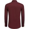imageCOOFANDY Mens Western Cowboy Shirts Long Sleeve Cotton Casual Button Down Work Shirt with PocketsSolid Wine Red