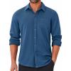 imageCOOFANDY Mens Long Sleeve Wrinkle Free Shirts Casual Button Down Stretch Dress Shirt with PocketSky Blue