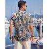 imageCOOFANDY Mens Hawaiian Tropical Shirt Button Down Short Sleeve Vintage Floral ShirtAmerican Flag