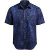 imageCOOFANDY Mens Hawaiian Tropical Shirt Button Down Short Sleeve Vintage Floral ShirtBlue