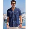 imageCOOFANDY Mens Hawaiian Tropical Shirt Button Down Short Sleeve Vintage Floral ShirtBlue