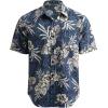 imageCOOFANDY Mens Hawaiian Tropical Shirt Button Down Short Sleeve Vintage Floral ShirtBlueWhite Flower