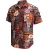imageCOOFANDY Mens Hawaiian Tropical Shirt Button Down Short Sleeve Vintage Floral ShirtBohemia