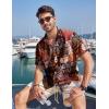 imageCOOFANDY Mens Hawaiian Tropical Shirt Button Down Short Sleeve Vintage Floral ShirtBohemia
