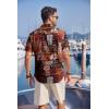 imageCOOFANDY Mens Hawaiian Tropical Shirt Button Down Short Sleeve Vintage Floral ShirtBohemia