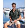 imageCOOFANDY Mens Hawaiian Tropical Shirt Button Down Short Sleeve Vintage Floral ShirtBrown