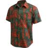 imageCOOFANDY Mens Hawaiian Tropical Shirt Button Down Short Sleeve Vintage Floral ShirtDark GreenRed