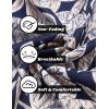 imageCOOFANDY Mens Hawaiian Tropical Shirt Button Down Short Sleeve Vintage Floral ShirtLeaves  Navy