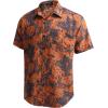 imageCOOFANDY Mens Hawaiian Tropical Shirt Button Down Short Sleeve Vintage Floral ShirtOrange  Leaves