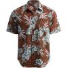 imageCOOFANDY Mens Hawaiian Tropical Shirt Button Down Short Sleeve Vintage Floral ShirtOrangeWhite Flower