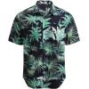 imageCOOFANDY Mens Hawaiian Tropical Shirt Button Down Short Sleeve Vintage Floral ShirtPalm Tree  Black