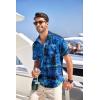 imageCOOFANDY Mens Hawaiian Tropical Shirt Button Down Short Sleeve Vintage Floral ShirtPalm Trees  Sea
