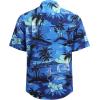 imageCOOFANDY Mens Hawaiian Tropical Shirt Button Down Short Sleeve Vintage Floral ShirtPalm Trees  Sea