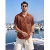 imageCOOFANDY Mens Hawaiian Tropical Shirt Button Down Short Sleeve Vintage Floral ShirtRed