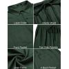 imageCOOFANDY Men 2 Piece Linen Set Casual Short Sleeve Shirt and Short Beach SetDark Green
