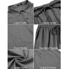imageCOOFANDY Men 2 Piece Linen Set Casual Short Sleeve Shirt and Short Beach SetDark Grey