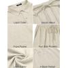imageCOOFANDY Men 2 Piece Linen Set Casual Short Sleeve Shirt and Short Beach SetLight Khaki