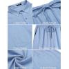imageCOOFANDY Men 2 Piece Linen Set Casual Short Sleeve Shirt and Short Beach SetSky Blue