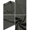 imageCOOFANDY Mens Casual Long Sleeve Button Down Shirt Textured WrinkleFree Untucked ShirtsDark Grey
