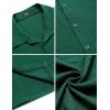 imageCOOFANDY Mens Casual Long Sleeve Button Down Shirt Textured WrinkleFree Untucked ShirtsEvergreen